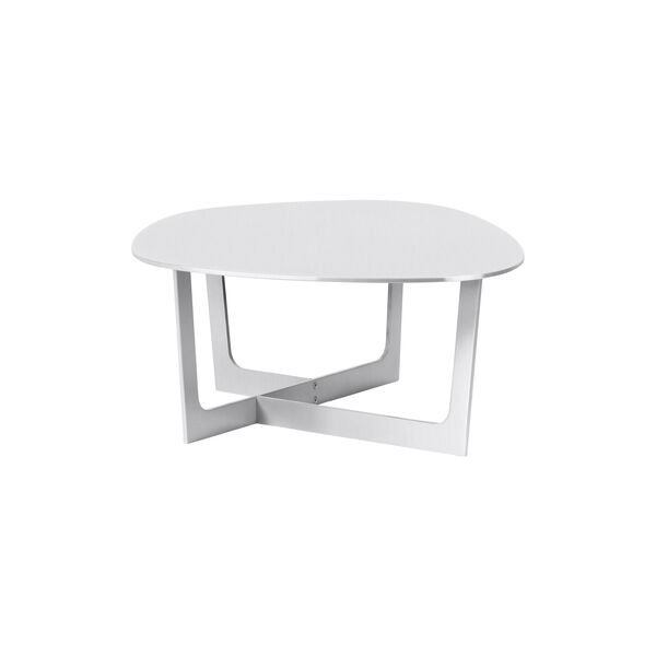 Insula Coffee Table, brushed aluminium, Fredericia Furniture