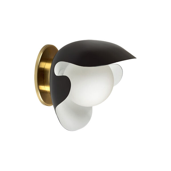 PS38 Wandleuchte, schwarz/messing, ATBO