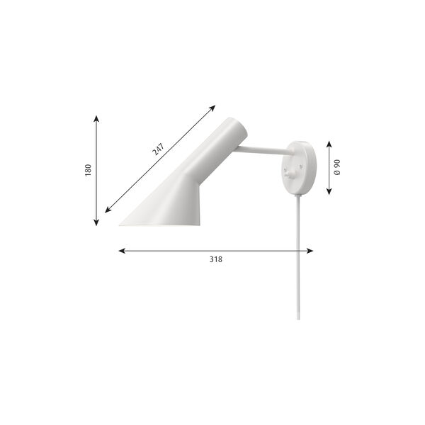 AJ Wall Lamp, white, Louis Poulsen