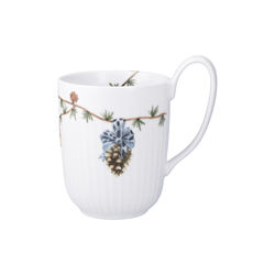 Hammersh&oslash;i Christmas High‑handled cup, white w. deco, K&auml;hler