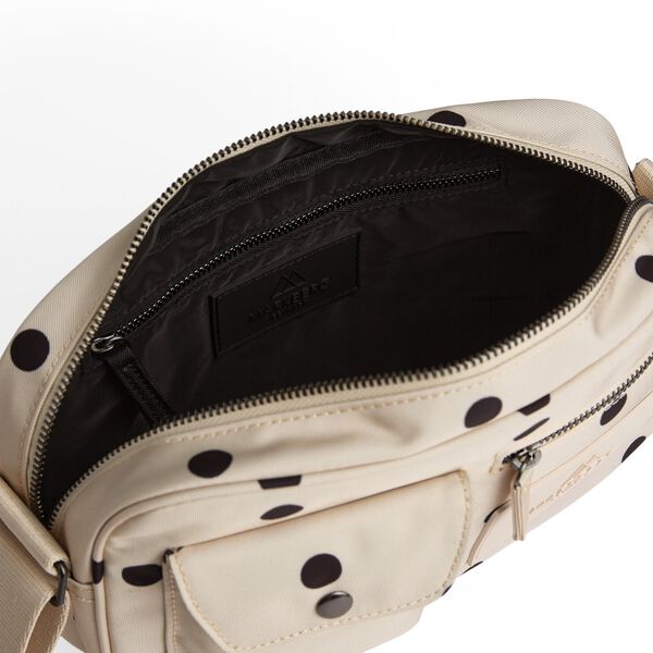 DarlaMBG Umh&auml;ngetasche. Monochrom, Polka Dots, creme, Markberg