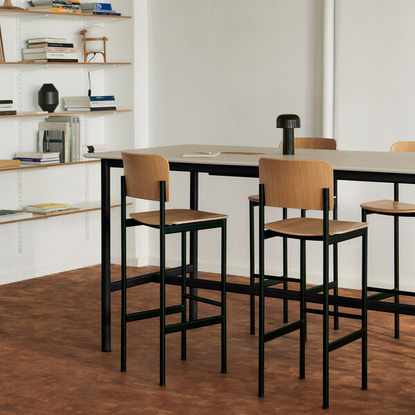 Plan Barhocker, lacquered oak/black, Fredericia Furniture