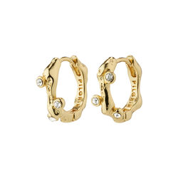 HERMIONE Crystal Earrings, gold plated, Pilgrim