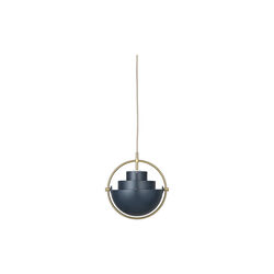 Multi-Lite Pendelleuchte, mitternachtsblau/Messing, GUBI
