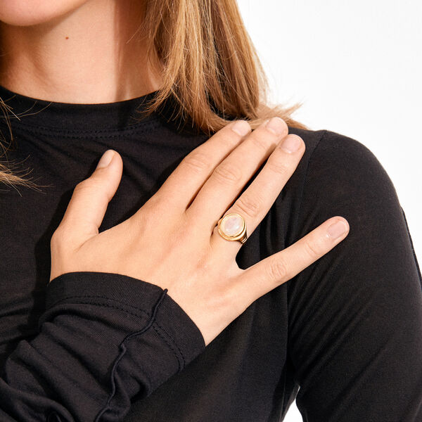 LYNDON ring, vergoldet, Pilgrim