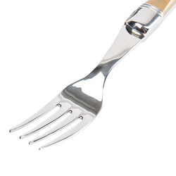 Steakgabel, brown horn, Laguiole Tradition