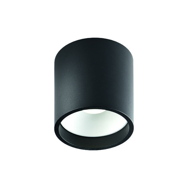 SOLO 1 ROUND Ceiling Lamp, black/white, LIGHT-POINT