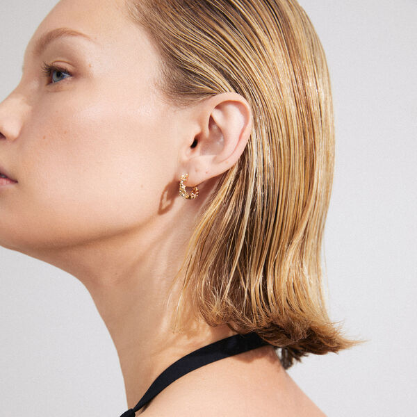 TRUST Earrings Small, gold plated, Pilgrim