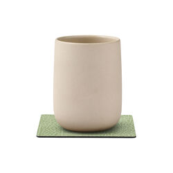 Hippo glass mat Square, olive green, LIND DNA