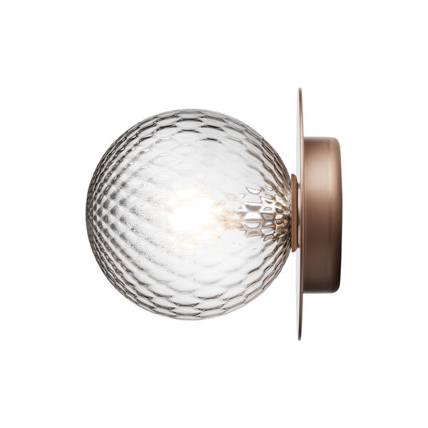 Liila 1 Medium Wall Lamp, dark bronze/optic clear, Nuura