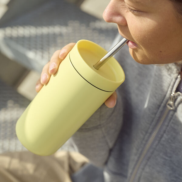 To Go Sip vacuum insulated cup with straw, laevis, Stelton