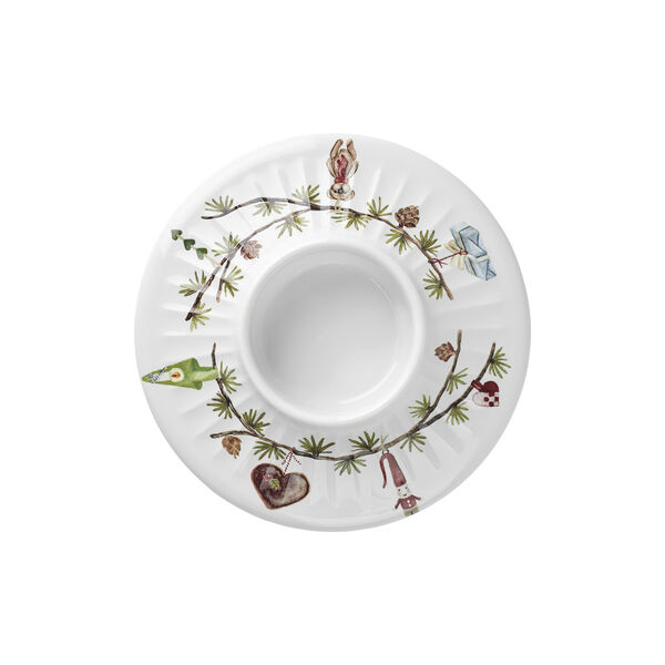 Hammersh&oslash;i Christmas Stumpenkerzenhalter, wei&szlig; mit Dekor, K&auml;hler