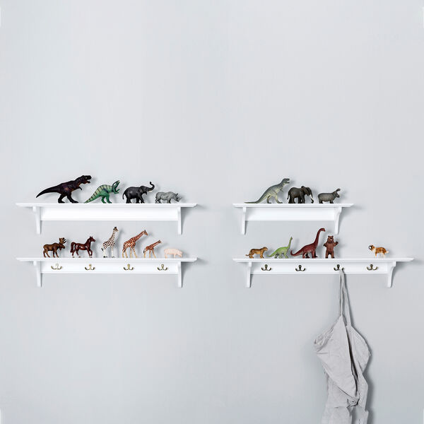 Seaside Shelf With Hooks, 90x20 cm Seaside Shelf With Hooks, 90x20 cm, Oliver Furniture