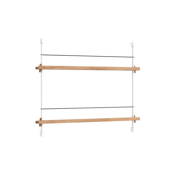 Magazine Shelving Small, oak/white, MOEBE
