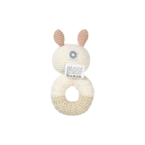 Oline Rabbit Rattle, white/beige/rose, Franck & Fischer