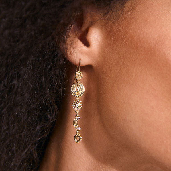 MISHA earrings, gold plated, Pilgrim