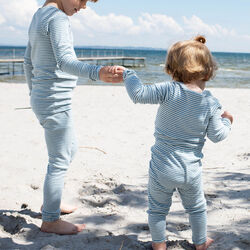 Baby Body Stripe, azur/ecru, Serendipity