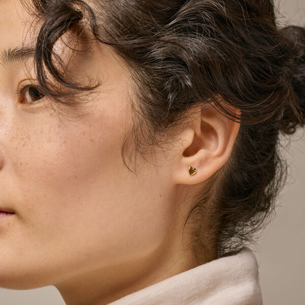 Herz-Ohrstecker, Gold, ENAMEL Copenhagen