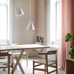 Ceramic Pendant, white, MOEBE