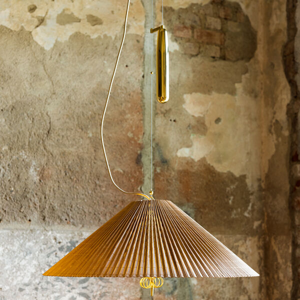 A1972 Pendelleuchte, Messing/Bambus, GUBI