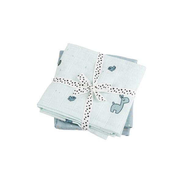 Lalee 2er-Pack Babydecke, blau, Done by Deer
