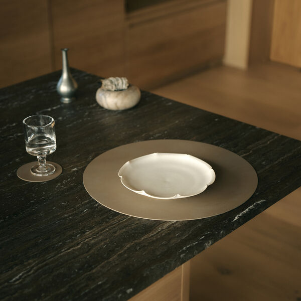 Nupo glass mat Circle, clay brown, LIND DNA