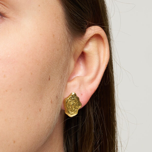 Esther post earrings, gold plated, Pure by Nat