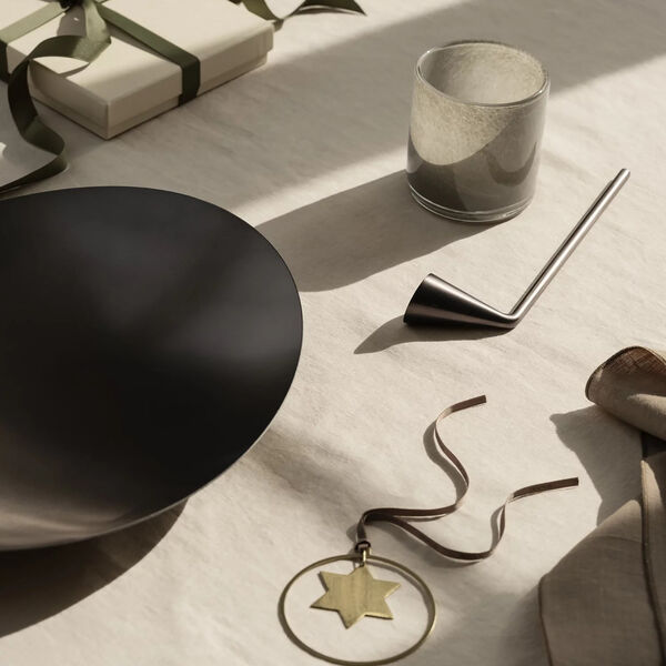 NOX Candle Snuffer, burned metal, Blomus