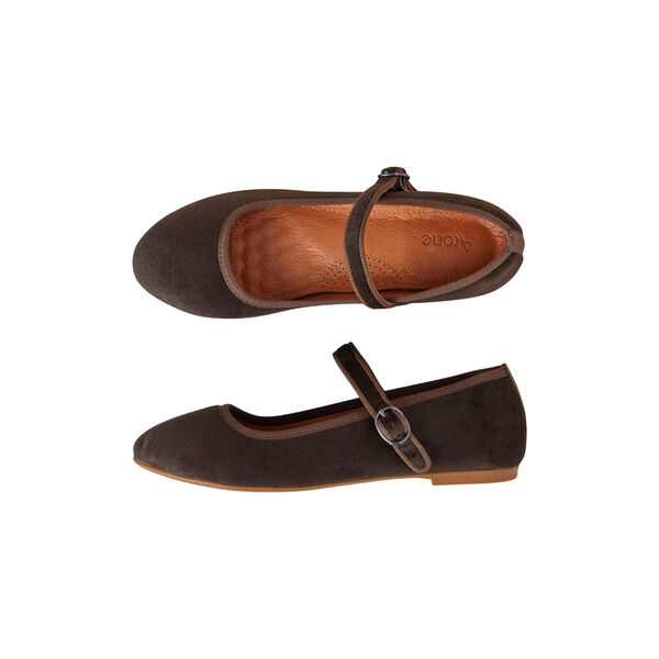 Mary Jane Ballerina, chocolate brown, Atone