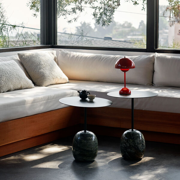 Lato Table LN8 Lounge Table, Verde Alpi marble/deep green, &Tradition