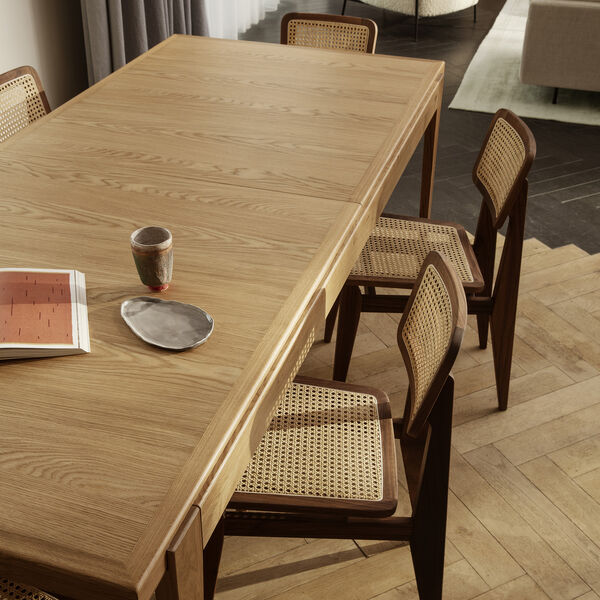 S-Table Esstisch rechteckig ausziehbar, matt lackierte Eiche, GUBI