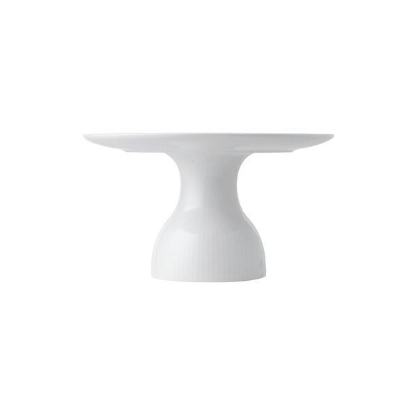 Wei&szlig; Gerippt Schale auf Fu&szlig; &Oslash; 20 cm, Royal Copenhagen