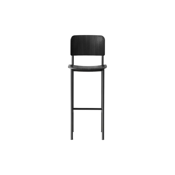 Plan Barhocker, black lacquered ash/black, Fredericia Furniture