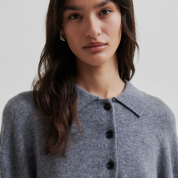 Vilena Knit LS, grey melange, Second Female