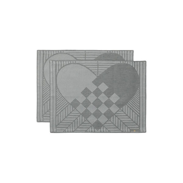 CHRISTMAS RUSTIC Placemat, light grey, Georg Jensen Damask