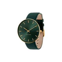 City Hall Wrist Watch, green/gold/green, Arne Jacobsen Watches