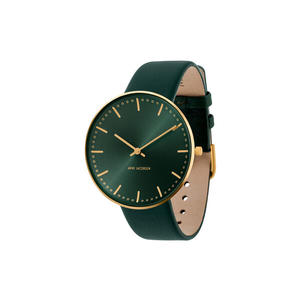 City Hall Wrist Watch, green/gold/green City Hall Wrist Watch, green/gold/green, Arne Jacobsen Watches