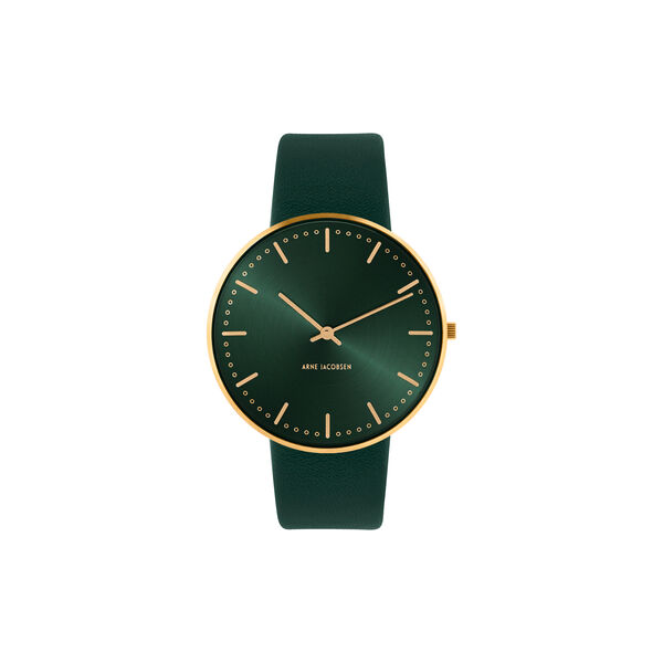 City Hall Wrist Watch, green/gold/green City Hall Wrist Watch, green/gold/green, Arne Jacobsen Watches
