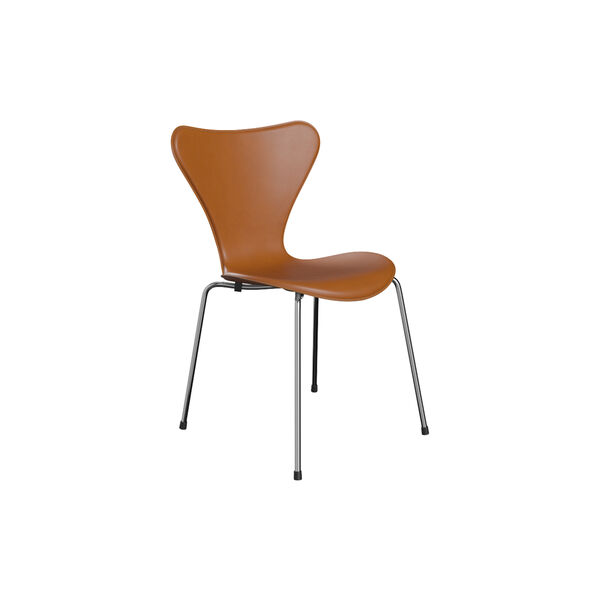 Series 7™ 3107 Tailored Chair, saddle brown, Fritz Hansen
