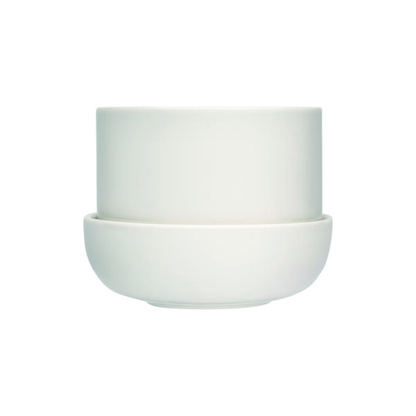 Nappula Flowerpot with Saucer small, white, Iittala