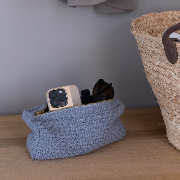 Knitted Clutch Petra, med grey melange Knitted Clutch Petra, med grey melange, By LOHN