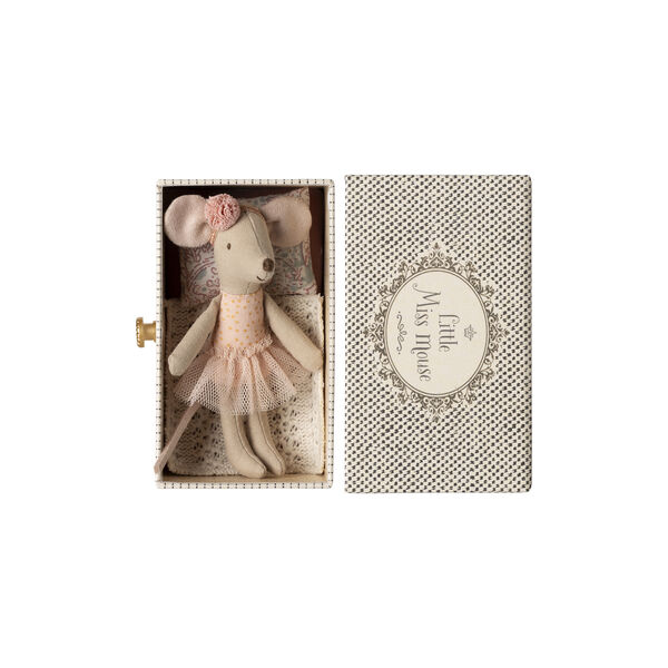 Kleine Schwester Tanzmaus im Tagesbett, pink, Maileg