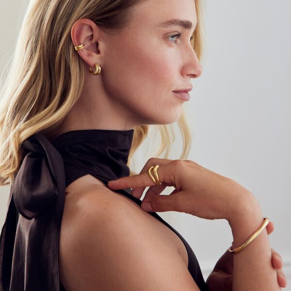 Suki bangle, gold plated, Pure by Nat