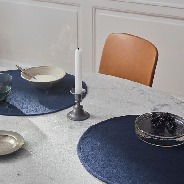 HERRINGBONE Placemat, dark blue, Georg Jensen Damask
