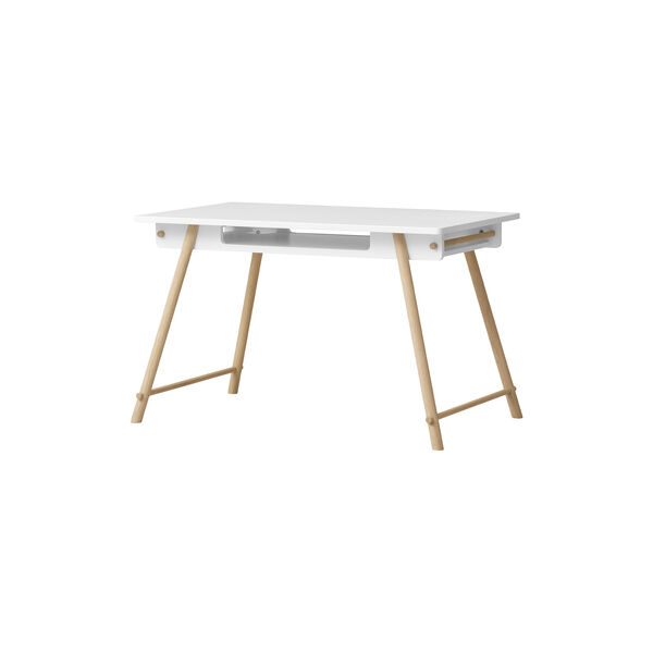 Camp Junior Desk Adjustable, white/oak, Oliver Furniture