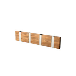KNAX Horizontal 4 Coat Rack, teak/grey, LoCa