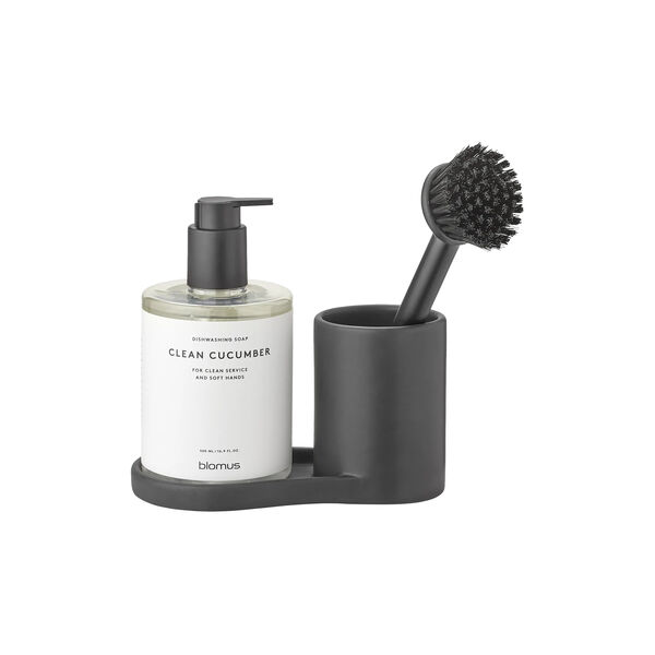 PIRO Opvaskes&aelig;t, sort, Blomus