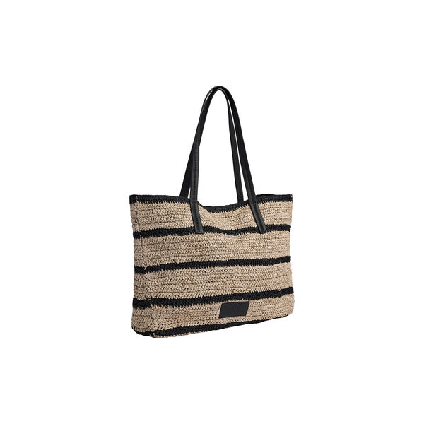 AvaniMBG Shopper, Raffia, natural/black mix w/black, Markberg