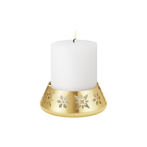 2024 Kerzenst&auml;nder f&uuml;r Stumpenkerzen, Gold, Georg Jensen