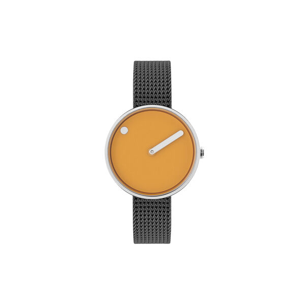 Picto Wrist Watch, mustard yellow/matt grey, PICTO